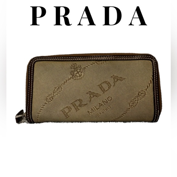 PRADA Jacquard Zip Wallet - Picture 1 of 9